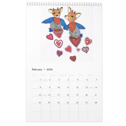 Calendrier de Beasties de bébé (Feb 2026)