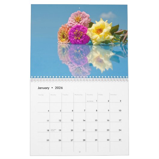 Calendrier de beauté florissante (Jan 2026)