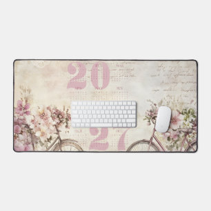 Calendrier de bicyclette antique florale vintage 2