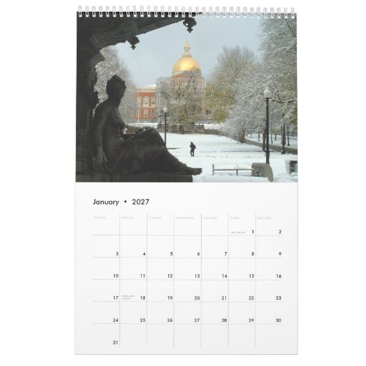Calendrier de Boston - 2012 (Jan 2027)