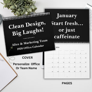 Calendrier de bureau drôle minimaliste 2026