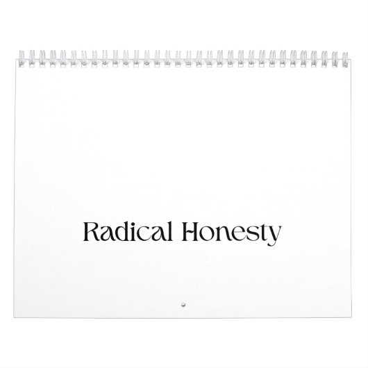 Calendrier de bureau minimaliste d'honnêteté radic (Protection)