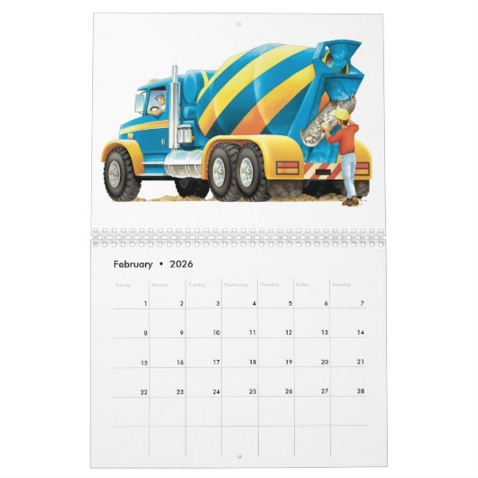 Calendrier de camion de construction de 2017 (Feb 2026)