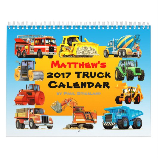 Calendrier de camion de construction de 2017 (Protection)