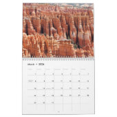 Calendrier de canyon de Bryce (Mar 2026)