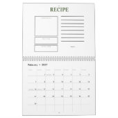 Calendrier de cartes de recettes pour 12 mois 2027 (Feb 2027)