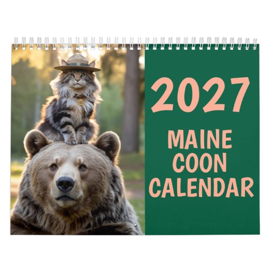 Calendrier de chat Maine Coon 2027 (Protection)