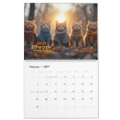 Calendrier de chat - Meow - Conçu pour la mise en  (Feb 2027)