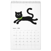 Calendrier de chat noir (Mar 2026)