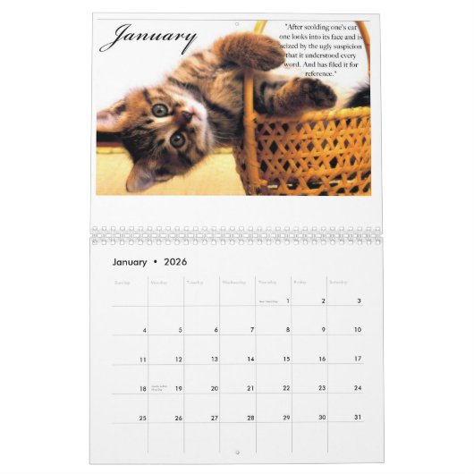 Calendrier de chatons et de citations 2009 (Jan 2026)