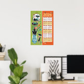 Calendrier de chats de milieu de siècle Poster de (Bureau à domicile)