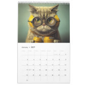 Calendrier de chats félins (Jan 2027)