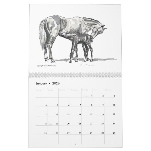 Calendrier de cheval (Jan 2026)