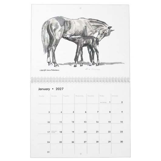 Calendrier de cheval (Jan 2027)