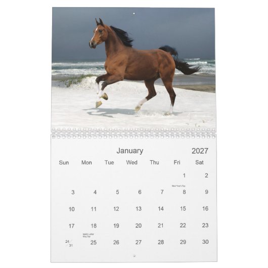 Calendrier de cheval (Jan 2027)