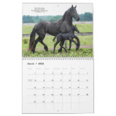 Calendrier de cheval de 2016 frisons avec des vers (Mar 2026)