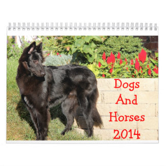 Calendrier de chevaux et de chiens 2014