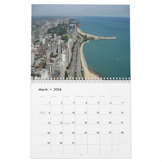 Calendrier de Chicago 2025 (Mar 2026)