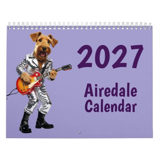 Calendrier de chien Airedale 2027 (Protection)