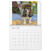 Calendrier de chien de basset comportant E (Mar 2027)