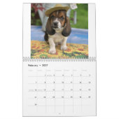 Calendrier de chien de basset comportant E (Feb 2027)