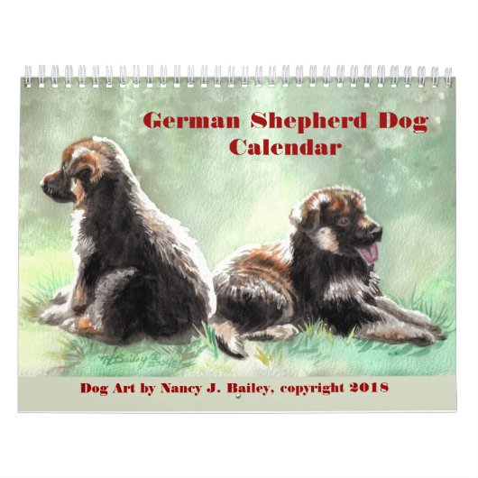 Calendrier de chien de berger allemand (Protection)