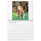 Calendrier de chiot de chien de basset (Feb 2027)