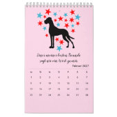 Calendrier de citations de Grand Danois (Feb 2027)