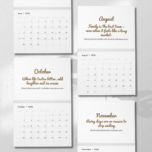 Calendrier de citations joyeuses 2026