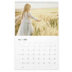 Calendrier de collage de photos de famille moderne