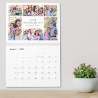 Calendrier de collage de photos de grand-mère et g