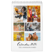 Calendrier de collage photo personnalisé de la fam (Protection)