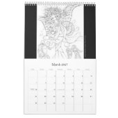 Calendrier de coloration d'imaginaire (Mar 2027)