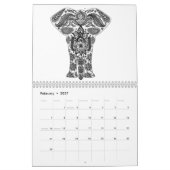 Calendrier de coloration pour adultes 2017 (Feb 2027)