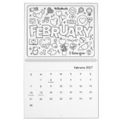 Calendrier de coloriage amusant (Feb 2027)