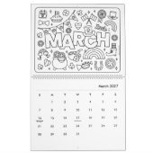 Calendrier de coloriage amusant (Mar 2027)
