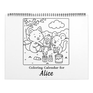 Calendrier de coloriage Cute Friends