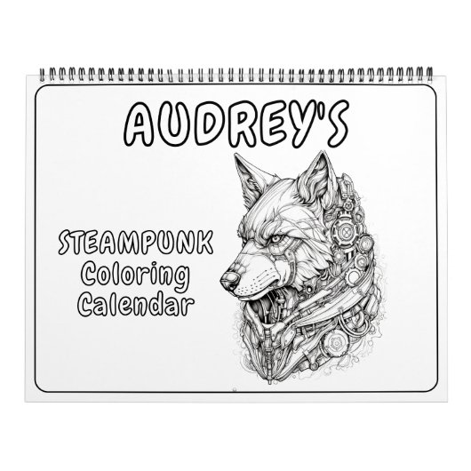 Calendrier de coloriage d'animaux Steampunk (Protection)