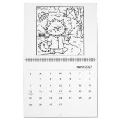 Calendrier de coloriage de chat malchanceux drôle (Mar 2027)