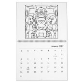 Calendrier de coloriage de chat malchanceux drôle (Jan 2027)