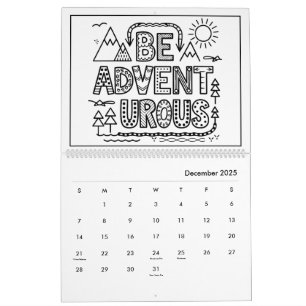 Calendrier de coloriage inspirant pour enfants
