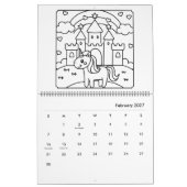 Calendrier de coloriage Licorne et Princesse (Feb 2027)
