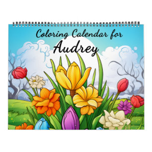 Calendrier de coloriage pour adultes de printemps