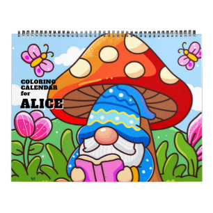 Calendrier de coloriage pour enfants avec lutin mi