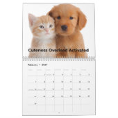 Calendrier de compagnie 2026 adorable avec nom (Feb 2027)