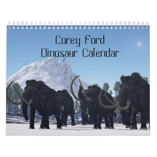 Calendrier de Corey Ford Dinosaur (Protection)