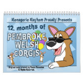 Calendrier de corgi de Gallois de Pembroke de (Protection)