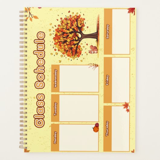 Calendrier de cours d'automne avec illustrations m (Devant)