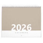 Calendrier de design de couleur moderne minimalist (Protection)