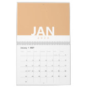 Calendrier de design de couleur moderne minimalist (Jan 2027)